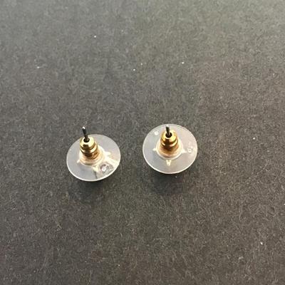 Green Rhinestone stud earrings