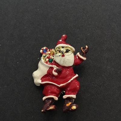 Vintage Santa Claus brooch pin