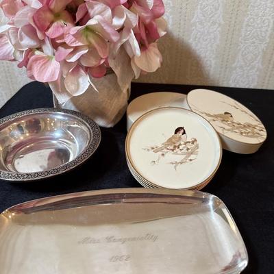 Otagiri coasters, Miss Congeniality tray & decor