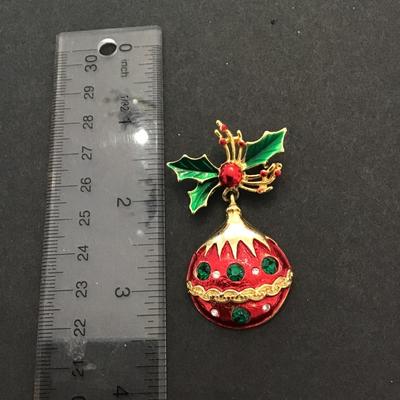 Christmas ornament brooch pin