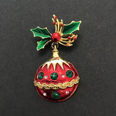 Christmas ornament brooch pin