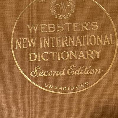 1959 dictionary, binders, bag