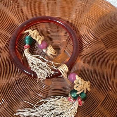 Vintage Chinese sewing basket