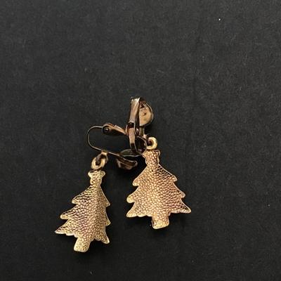 Vintage Christmas tree earrings