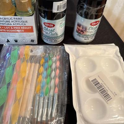 Samsonite Silhouette suitcase, stones & paint supplies