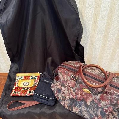 Ricardo tapestry bag, two crossbody purses