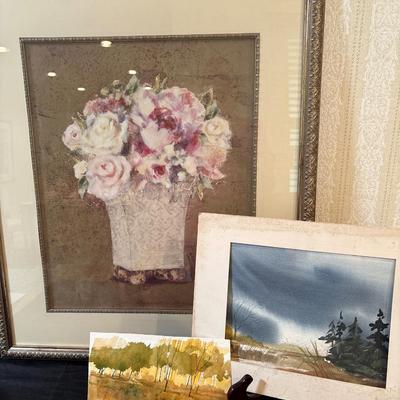 Original watercolor by M Cooper and Lois Emerson with large picture