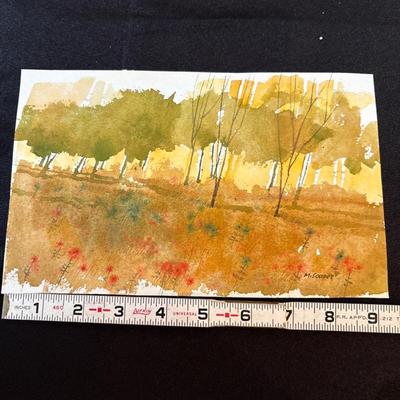Original watercolor by M Cooper and Lois Emerson with large picture