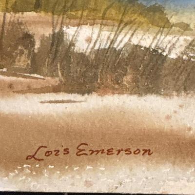 Original watercolor by M Cooper and Lois Emerson with large picture