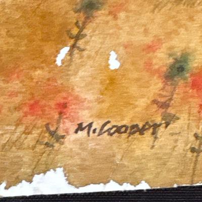 Original watercolor by M Cooper and Lois Emerson with large picture
