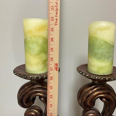 Pair of large 16” candle holders