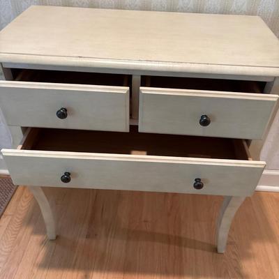 Cute. Off-white side table with drawers