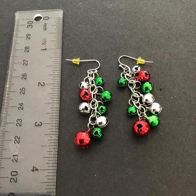 Christmas bell dangle earrings