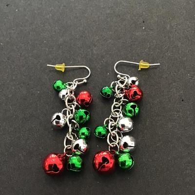 Christmas bell dangle earrings
