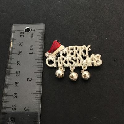 Merry Christmas brooch pin