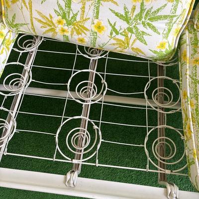 1950s aluminum glider sofa
