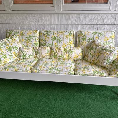 1950s aluminum glider sofa