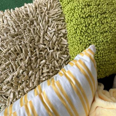 Throw pillows and blankets
