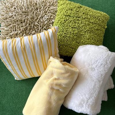 Throw pillows and blankets