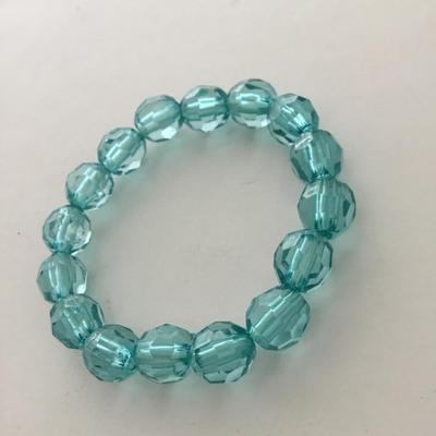 Light blue beaded stretchy bracelet