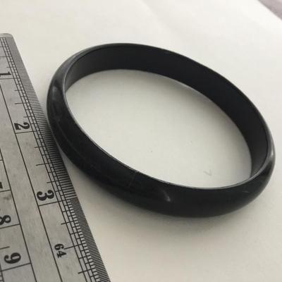 Black fashion bangle bracelet plastic
