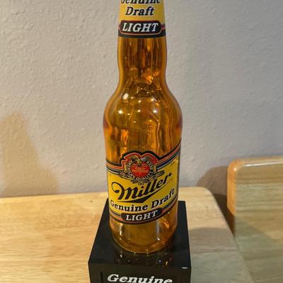 Miller Light lighted beer bottle display