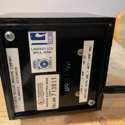 Miller Light lighted beer bottle display