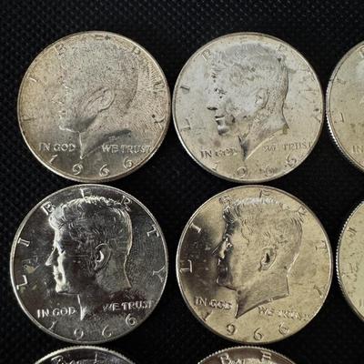 Full Roll (20) Kennedy Half Dollars (1966-1967)