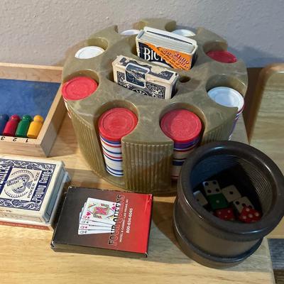 Poker chips, cards and game