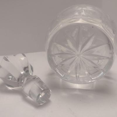 Crystal Etched Glass Liquor Decanter