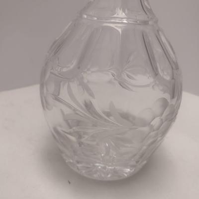 Crystal Etched Glass Liquor Decanter