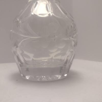 Crystal Etched Glass Liquor Decanter