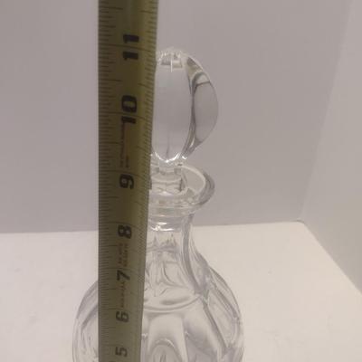 Crystal Etched Glass Liquor Decanter