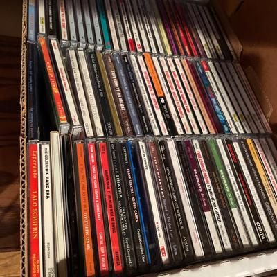 Large selection of CDs with cassette tape holders
