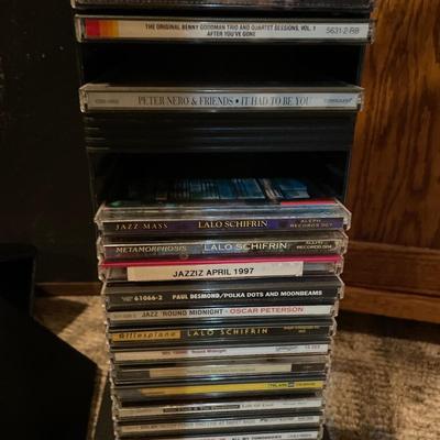 Large selection of CDs with cassette tape holders