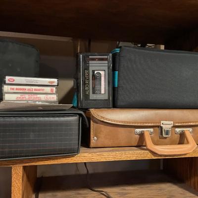 Large selection of CDs with cassette tape holders