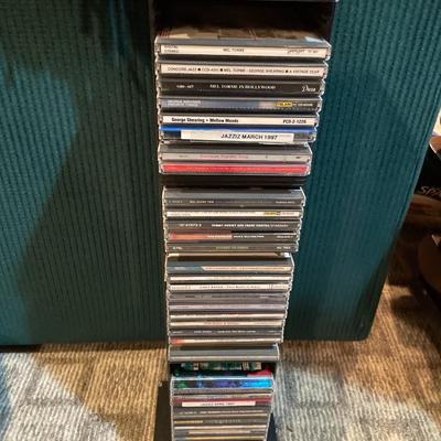 Large selection of CDs with cassette tape holders