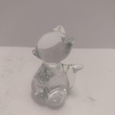 Set of Three Crystal Glass Animal Figurines