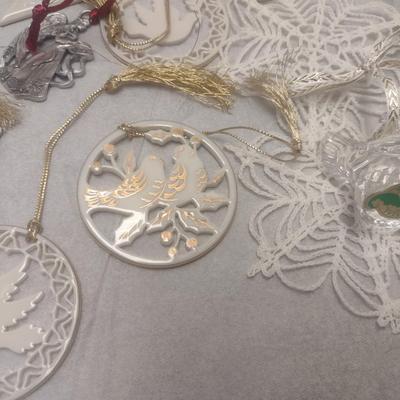 Collection of Christmas Tree Ornaments Waterford, Lenox, and Other Choice A