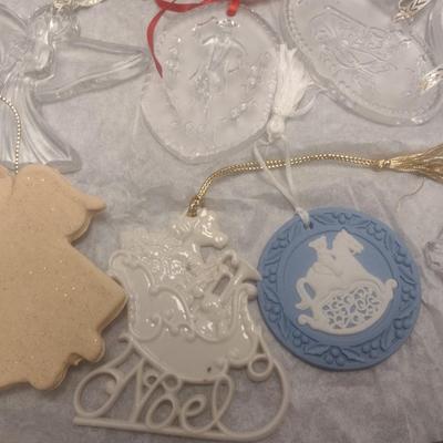 Collection of Christmas Tree Ornaments Lenox, Crystal, and Other Choice B