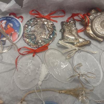 Collection of Christmas Tree Ornaments Lenox, Crystal, and Other Choice B