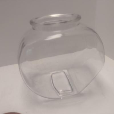 Vintage Glass Candy or Retail Jar with Home Made Wood Lid