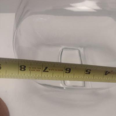 Vintage Glass Candy or Retail Jar with Home Made Wood Lid