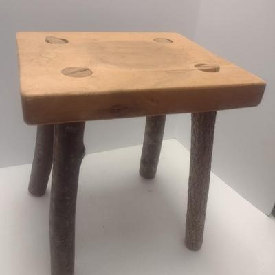 Hand Crafted Wood Foot Stool