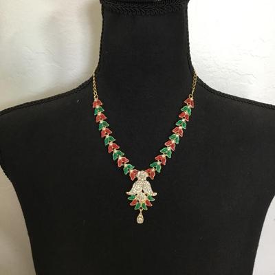Beautiful vintage ethnic Christmas necklace