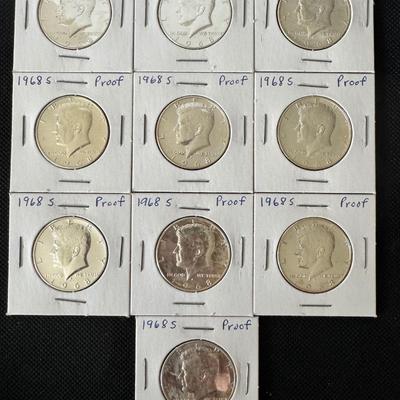 1968 -S Kennedy Half Dollar Proofs