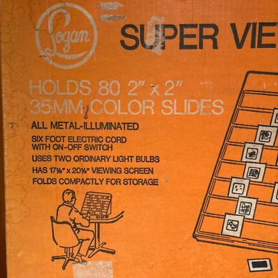 Slide projector, slide trays, and viewer