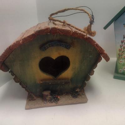 Set of Three Decorative Wood Birdhouses