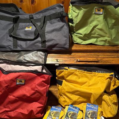 Mountain Smith Duffel bag, 3 coolers & cowhide gloves