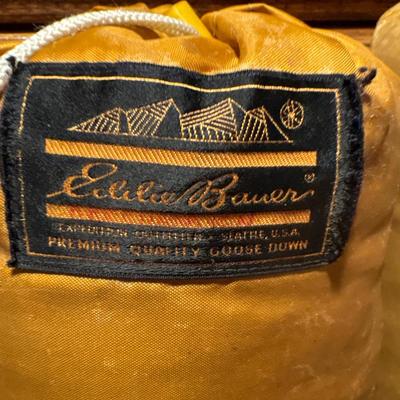 Two Vintage Eddie Bauer goose down sleeping bags